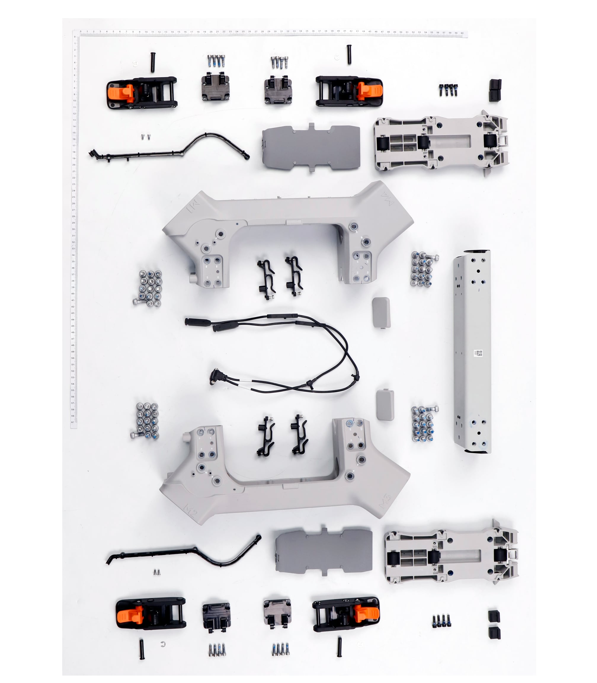 T100 Middle Frame & Rear Frame (1) exploded parts diagram