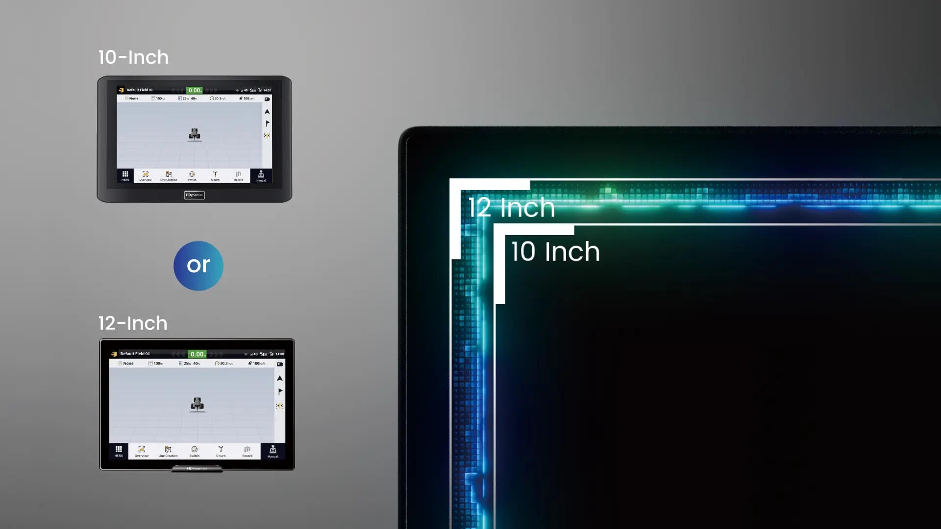 FJD AH2 Max 12-inch display comparison